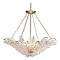 Modern Glass Ball Bubble 4 Light Chandelier - This contemporary glass bauble chandelier delivers a distinct modern effect, elegantly illuminated by four bulbs.  A silver leaf finish on the gently curved wrought iron "branches" creates reflection