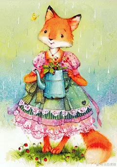 插画超话手绘超话绘画超话 失眠到现在，刷到一组好看的小狐狸～好像小时候印在贺年卡上的图，暖暖的 ​​​​