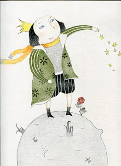 小王子 水彩画网站 ps书籍插画
