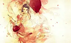 伊吹五月的古风插画