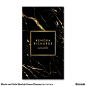 Black and Gold Marble Event Planner Double-Sided Standard Business Cards (Pack Of 100)