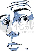 青年男人,图像,黑白图片,惊奇,举起手,分离着色,创造力,高雅,绘制,震惊