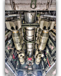 Bombing Japan Part.2 A modern day photo, and a great view looking up into one of the bomb bays including WW2 replica 500 pound bombs, of the only B-29 still flying today, "FIFI". With 40% of its fuselage dedicated to the payload, the B-29 had a 