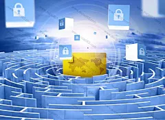 银行信息身份验证迷宫解码商务科技合成图片海报设计商务海报首页素材