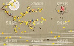 家和背景  - 源文件下载【酷图网】家和,花,鸟,边框,山水,