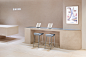 SHIRO TAMAGAWA｜｜PORTFOLIO｜Oniki Design Studio - 鬼木デザインスタジオ〈ODS〉 : 自然の素材にこだわった製品を提案するコスメブランド「SHIRO」のショップデザイン。玉川髙島屋S.C内の共用通路に面した間口19m、奥行き1.3mの細長い区画となっている。自然が豊かでのびやかな街