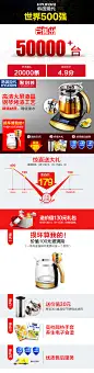 韩国现代养生壶1708全自动多功能加厚电 玻璃分体电花茶壶煮茶壶-tmall.com天猫