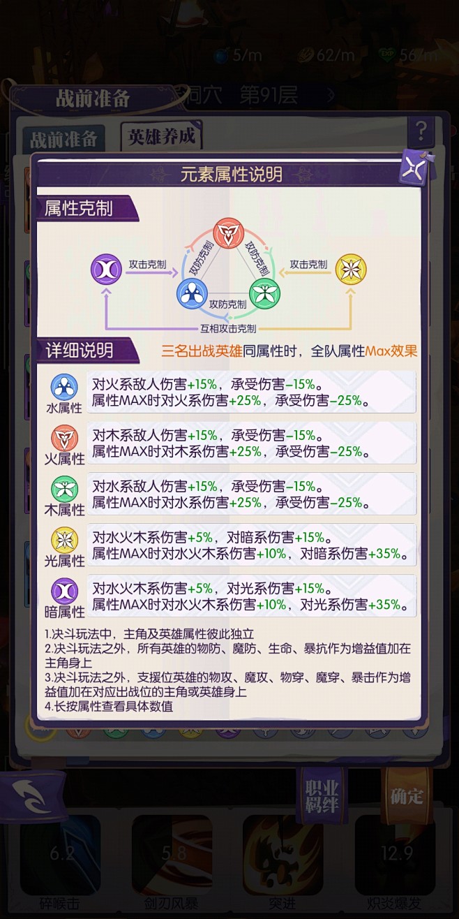 属性克制界面【邂逅在迷宫】——更多精彩，关注主页！