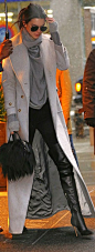 Click Image For All The Secrets To Attract Women! Who made Kendall Jenner's gray coat, aviator sunglasses, black thigh high boots, and handbag? • Street CHIC • ❤️ Babz™ ✿ιиѕριяαтισи❀ #abbigliarmento: 