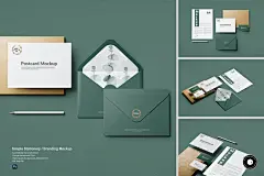 Simple Stationery⎪Branding Mockup⎪5套信封信纸名片卡片