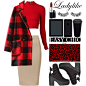 A fashion look from December 2014 featuring red shirt, wool coat and high-waisted skirts. Browse and shop related looks.