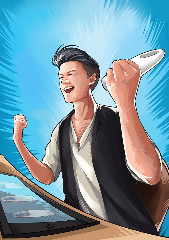 男士运动系列 产品插画
