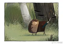 很多人都习惯像刺猬一样，用尖刺来保护自己，不过有些刺猬学会了用绘画来抒发自己的感情。一张小画儿，给那些用绘画来表达自己情感的刺猬们#小新插画# ​​​​