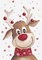 卡通可爱表情麋鹿圣诞图宝宝 页面网页 平面电商 创意素材 png素材