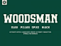 木工主题特色英文产品包装广告海报封面设计社交媒体字体素材 Woodsman Display