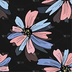 decorative flowers seamless pattern