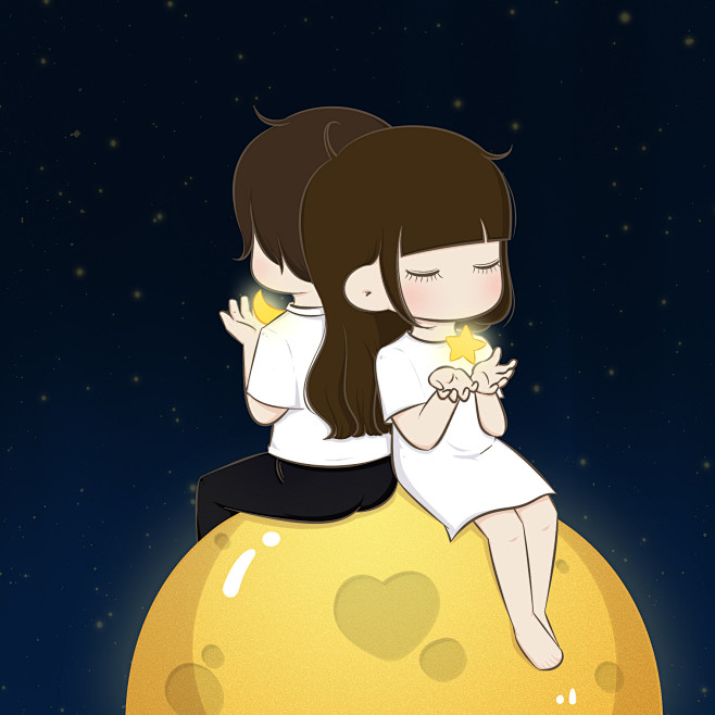 情侣头像壁纸都有，快夸我贴心(＊／ω＼＊...