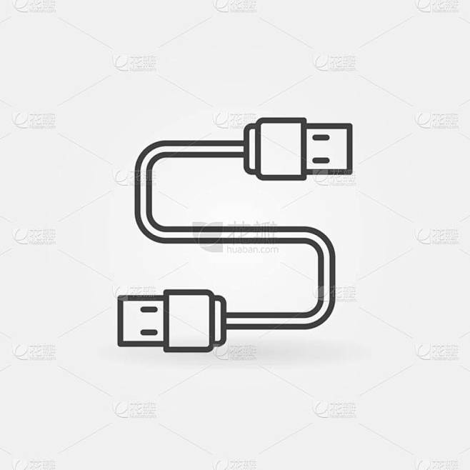usb 电缆线图标