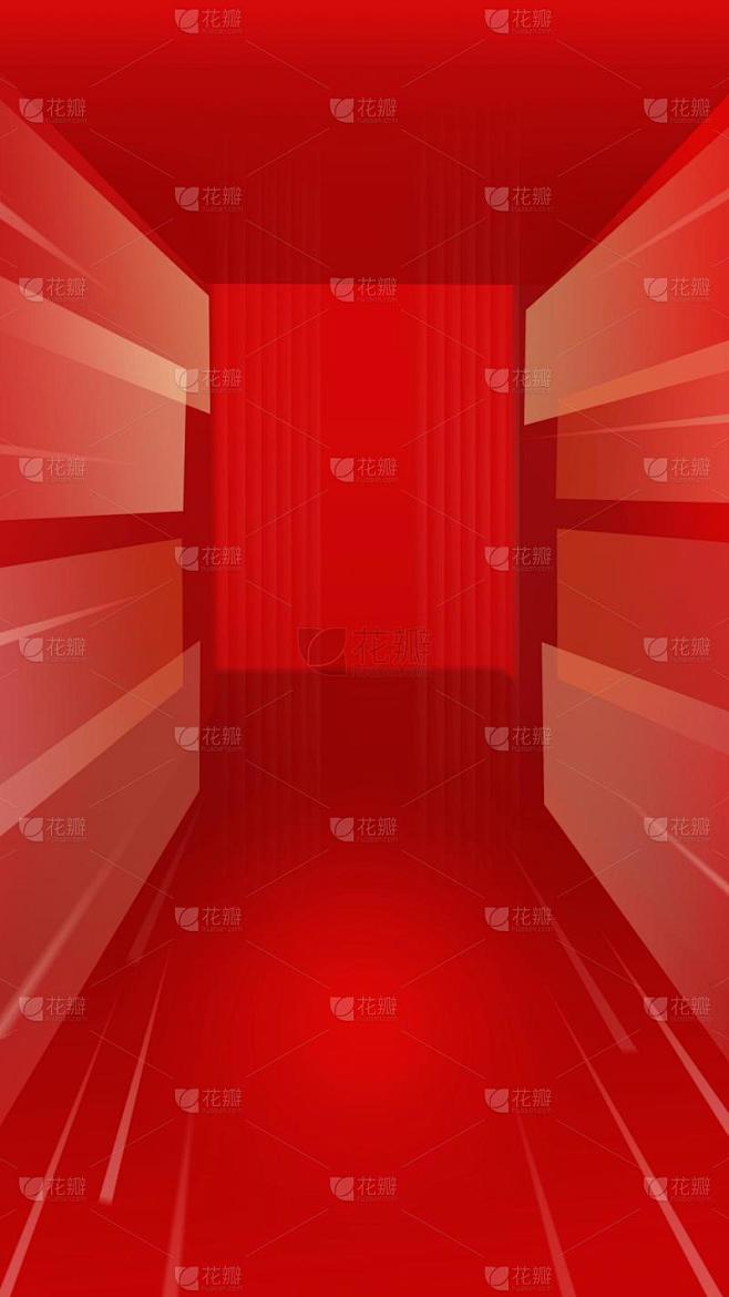双十一双11电商促销活动红色立体空间背景