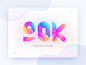 Hiwow 20000 + followers（01） ios icons logo design colors gradients graphic web design web icon app color number 20k followers ui  ux banner visual design hiwow illustration