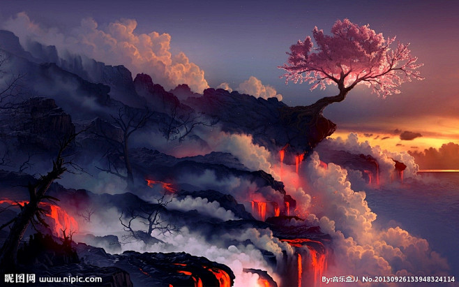 火山樱花树