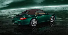 速度与激情-911-carrera-s-cabriolet保时捷蓝宝绿极品敞篷跑车高清壁纸---酷图编号17
