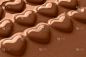 巧克力,动物心脏,平滑的,牛奶巧克力,概念和主题,褐色,水平画幅,形状,无人,奶油
