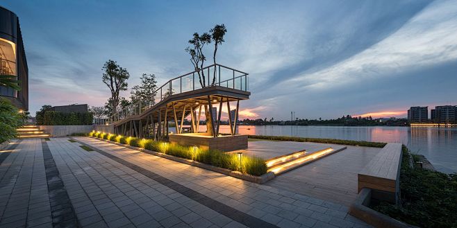 泰国曼谷湄南河AQUA公寓售楼部景观 b...