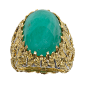 MARIO BUCCELLATI Large Jadeite And Two Color Gold Ring