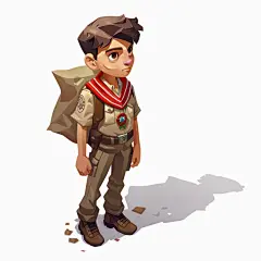 穿迷彩服的人物素材图