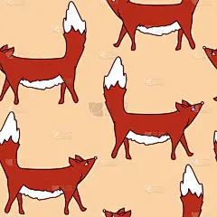 可爱的,狐狸,式样,小山羊,自然,红色,动物园,纺织品,图像,问候