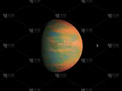 太空景观，岩石外星球，现实的外星球在遥远的太空