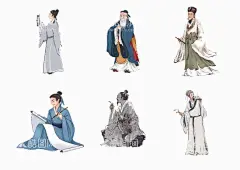 人物  - 源文件下载【酷图网】人物古人,古人剪影,古人老师,古人贴图,古代人