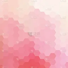 淡粉色，黄色矢量布局与六角形。白色表面上彩色六边形的插图。广告、传单图案。每股收益10