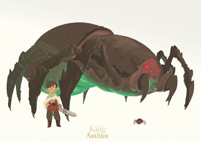 Mum spider and kid