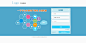 蓝色的O2O商城登录页面设计模板psd #Web# #UI#