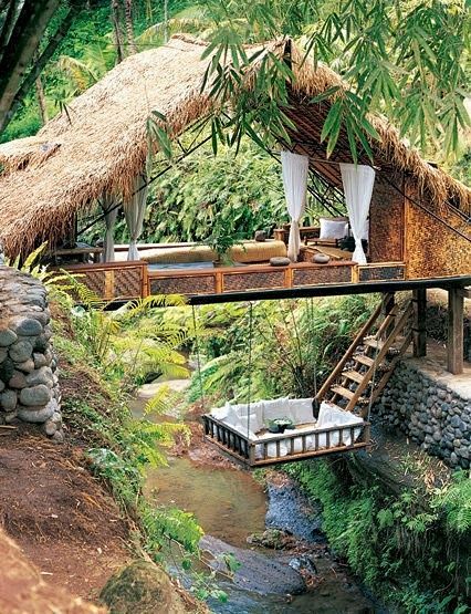 度假村温泉树屋，巴厘岛