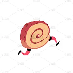 性格,小圆面包,甜食,动物腿,清新,蛋糕,食品,甜点心,跑,绘制