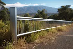 精美的道路不锈钢防撞护栏摄影图片