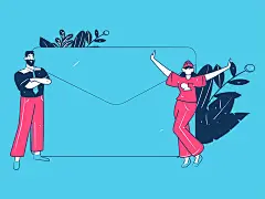 运营插画 | 图源免费EPS文件 |商务人士操作工作场景的扁平矢量插画