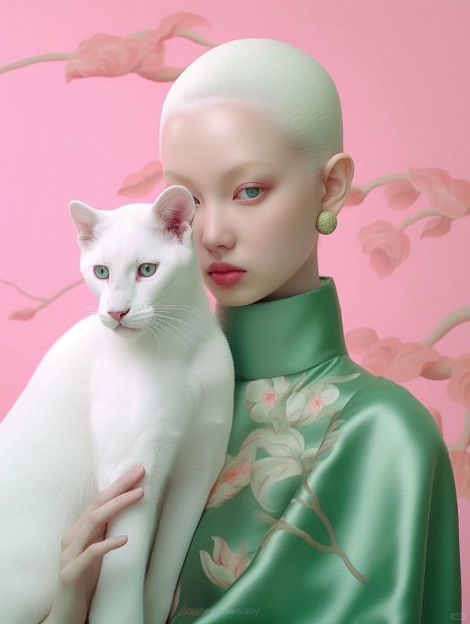 AI 创作 | Fashion 大白猫