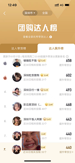 屁事处理中心采集到UI-榜单