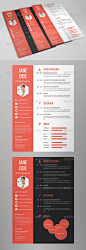  简历  Flat Resume Set in 5 Variations - Resumes Stationery