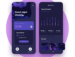 邱邱_여가采集到UI-睡眠app