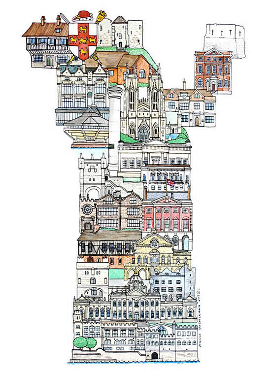 【字体设计】欧洲城市特色主题的创意26个...