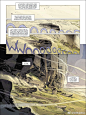 10月18日Delcourt将出版新的科幻系列漫画《LA HORDE DU CONTREVENT》第一本。讲述一个族群寻找巨风发源地的故事。分镜非常舒服，用满画格的拟声词表现风声，有种真的感受到凛冽寒风呼啸。 ​​​​