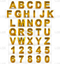 数字,信函,黄金,三维图形,分离着色,白色,字母,古代,金色,字体