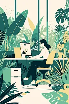 扁平风商务办公插图图片