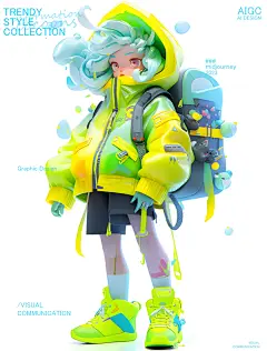 AIGC | 穿雨衣的小女孩