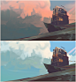 Mucktown, Theo Aretos : Some color tests I've been working on for a personal game project!